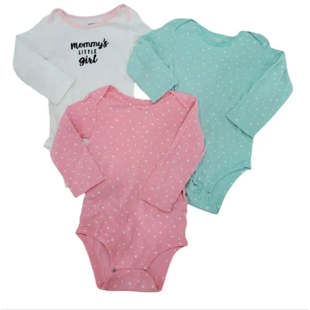 Bundle of 3 long sleeve girls onesies